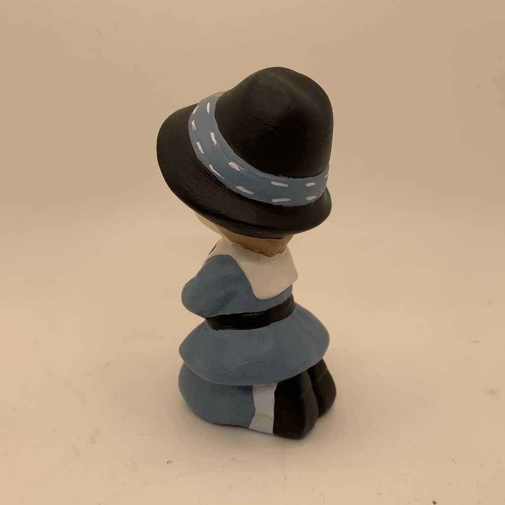 Vintage Pilgrim Boy Figurines Kneeling & Praying 3.5" Tall Ceramic Hand Painted - Picture 4 of 7